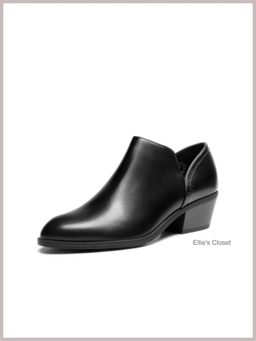Women's Faux Leather Ankle Boots Chunky Block Heel Side Zip Dress Booties